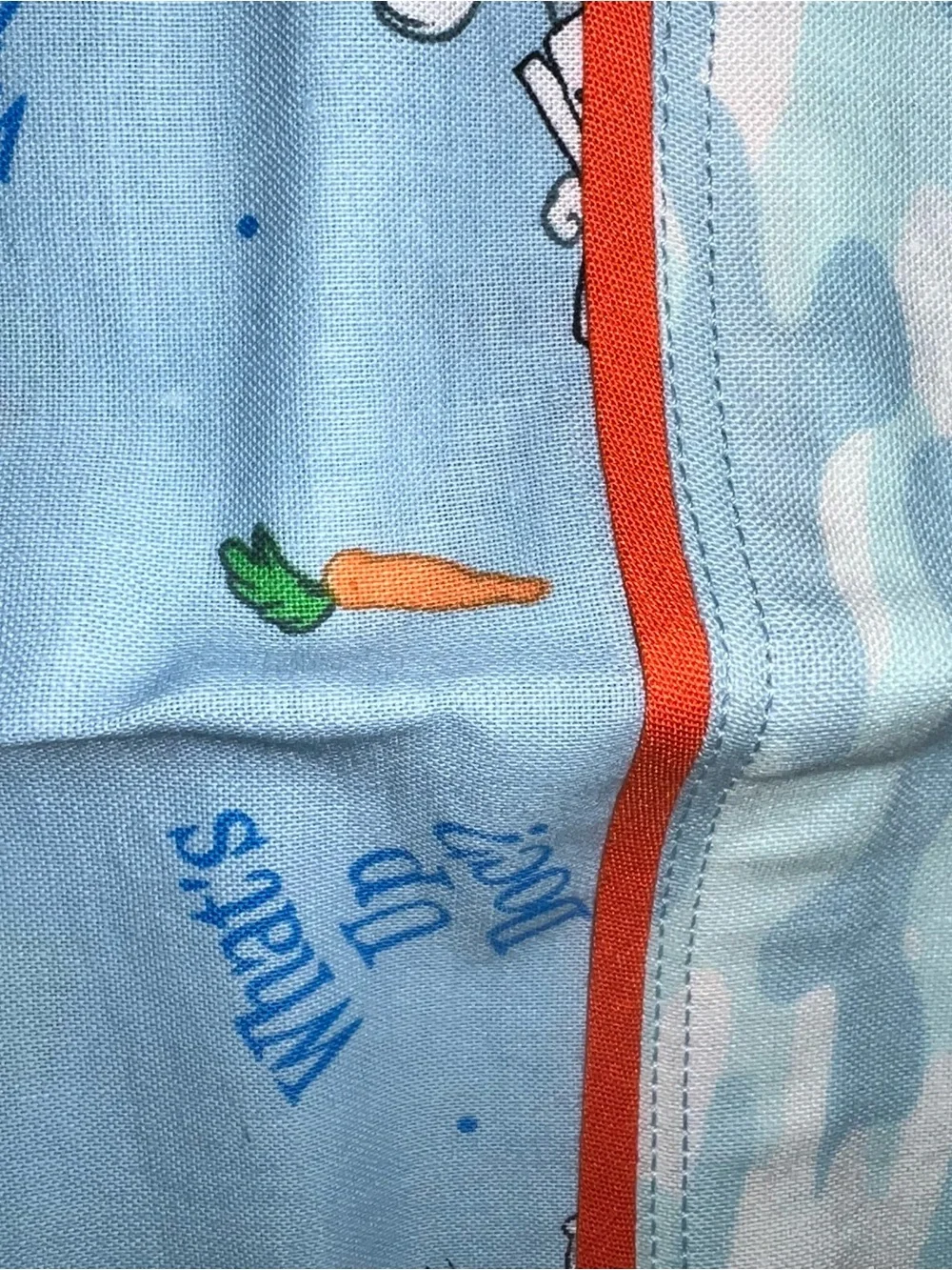 Handmade Blue Bugs Bunny Pillowcase